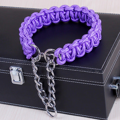 KFX-5180349 Leather Pet Necklace for Medium and Large Dogs - Geometric Design, Available in Multiple Colors