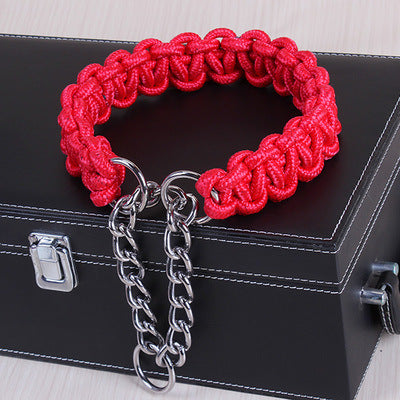 KFX-5180349 Leather Pet Necklace for Medium and Large Dogs - Geometric Design, Available in Multiple Colors
