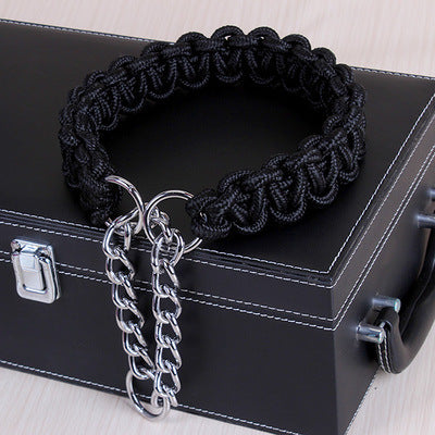 KFX-5180349 Leather Pet Necklace for Medium and Large Dogs - Geometric Design, Available in Multiple Colors