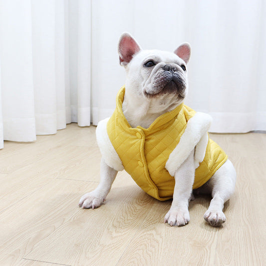 KFX-5180733 Plush Cotton Dog Vest in Candy Colors for New Year Celebrations