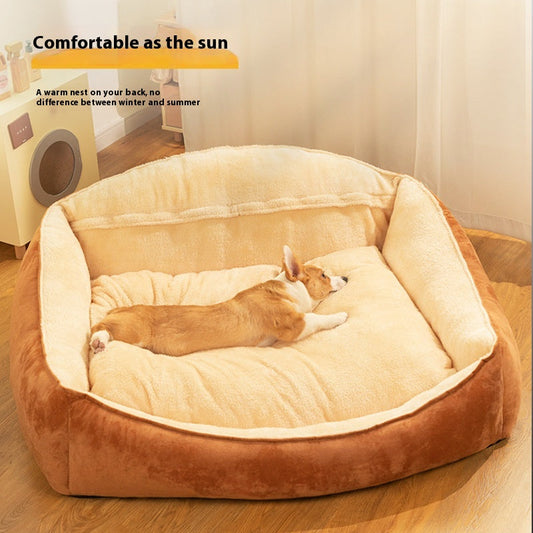 KFX-5182397 Large Dog Bed with Removable Washable Mattress for Winter Comfort