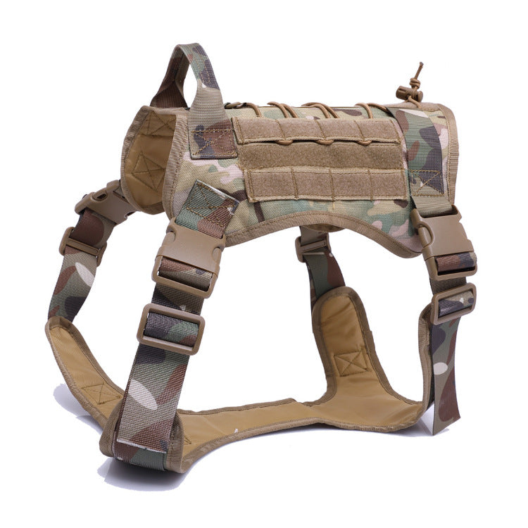 KFX-5182525 Tactical Outdoor Dog Vest in Black, Brown, Green, and Camouflage - Sizes M, L, XL Available