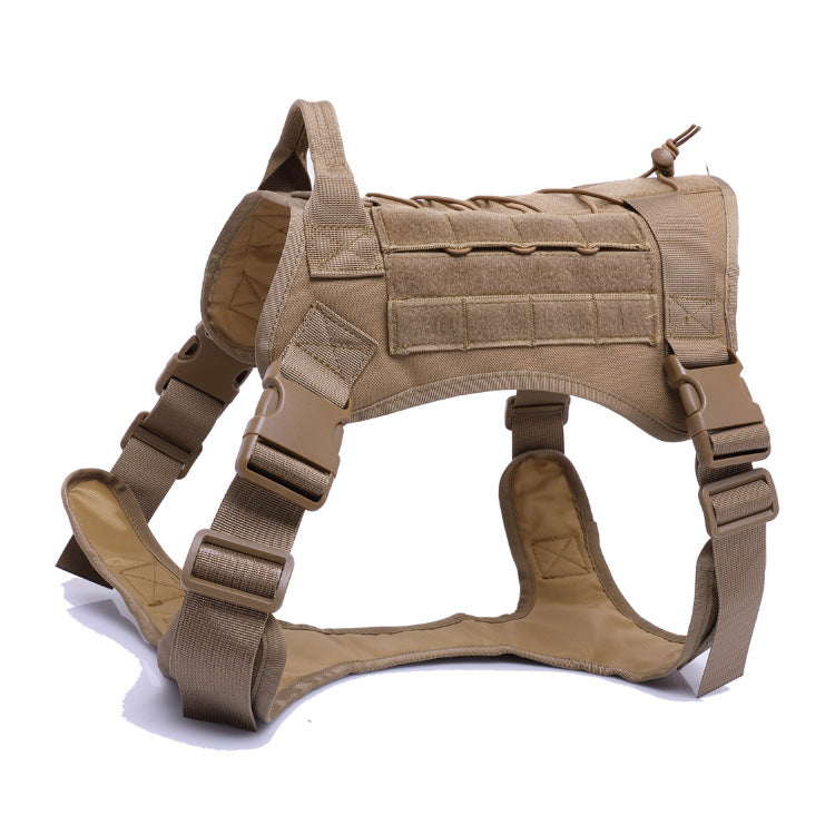 KFX-5182525 Tactical Outdoor Dog Vest in Black, Brown, Green, and Camouflage - Sizes M, L, XL Available