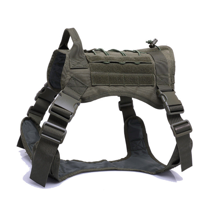 KFX-5182525 Tactical Outdoor Dog Vest in Black, Brown, Green, and Camouflage - Sizes M, L, XL Available