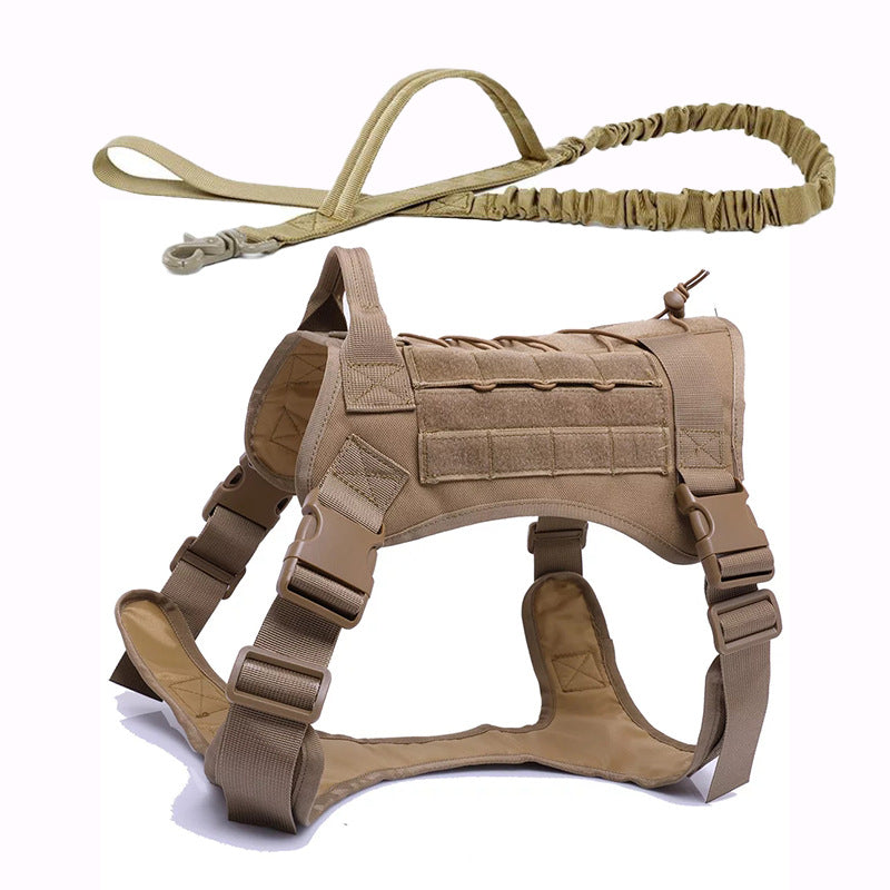 KFX-5182525 Tactical Outdoor Dog Vest in Black, Brown, Green, and Camouflage - Sizes M, L, XL Available