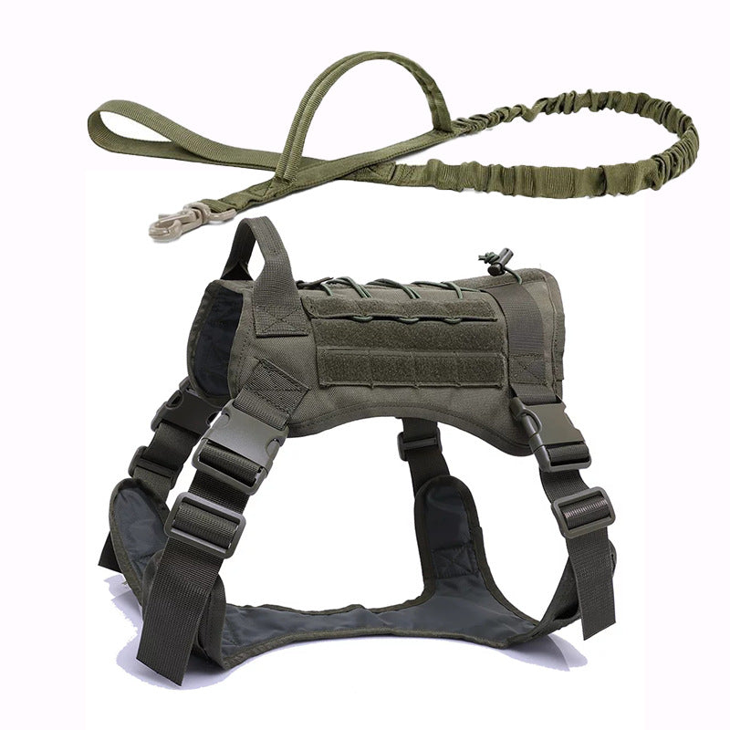KFX-5182525 Tactical Outdoor Dog Vest in Black, Brown, Green, and Camouflage - Sizes M, L, XL Available