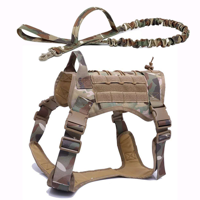 KFX-5182525 Tactical Outdoor Dog Vest in Black, Brown, Green, and Camouflage - Sizes M, L, XL Available