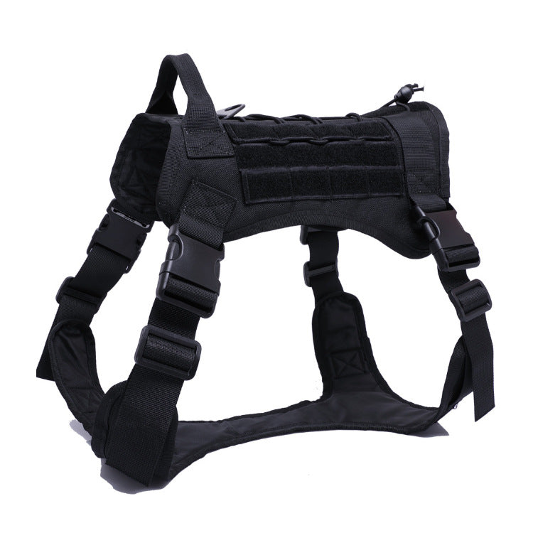 KFX-5182525 Tactical Outdoor Dog Vest in Black, Brown, Green, and Camouflage - Sizes M, L, XL Available