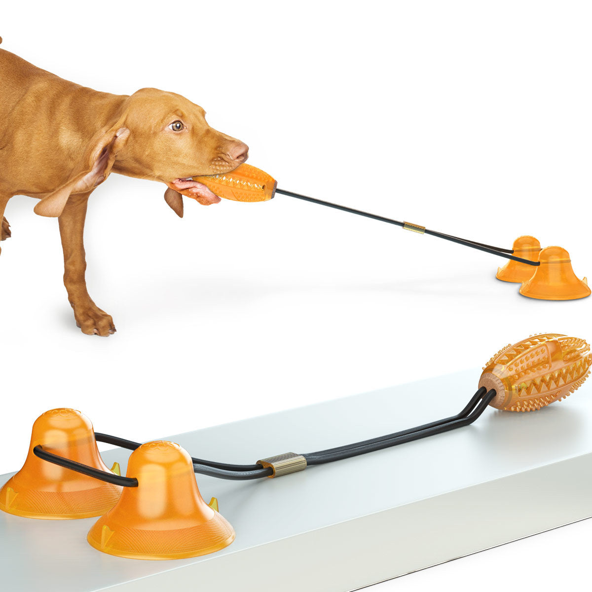 KFX-5183165 Multifunctional Tug Rope Ball Toy for Dogs - Molar Bite & Play