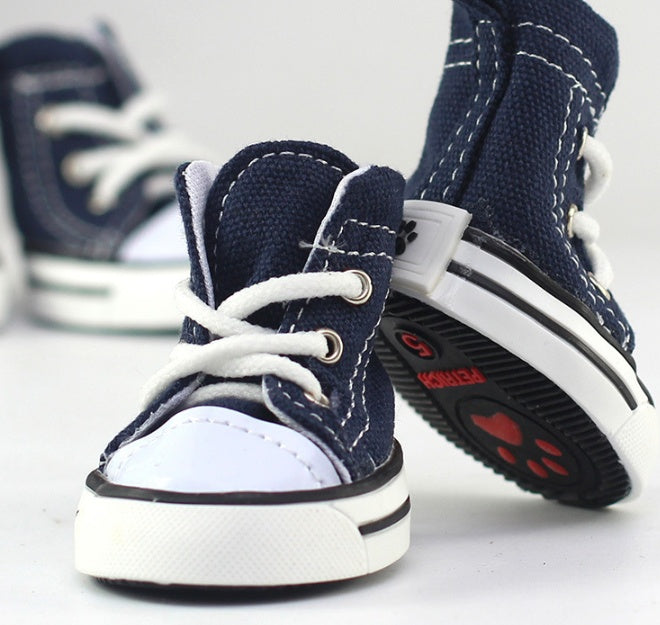 KFX-5184957 Pet Denim Cowboy Canvas Shoes for Dogs