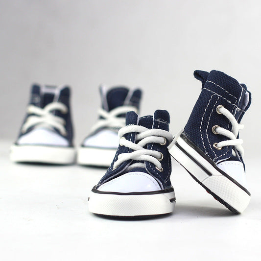 KFX-5184957 Pet Denim Cowboy Canvas Shoes for Dogs