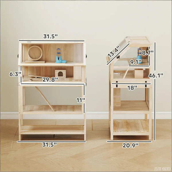 KFX-5186109 Hamster Cage with Spacious Design and Easy Access Features