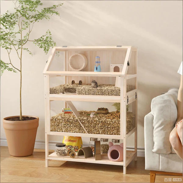 KFX-5186109 Hamster Cage with Spacious Design and Easy Access Features