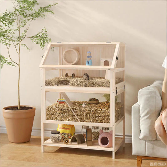 KFX-5186109 Hamster Cage with Spacious Design and Easy Access Features