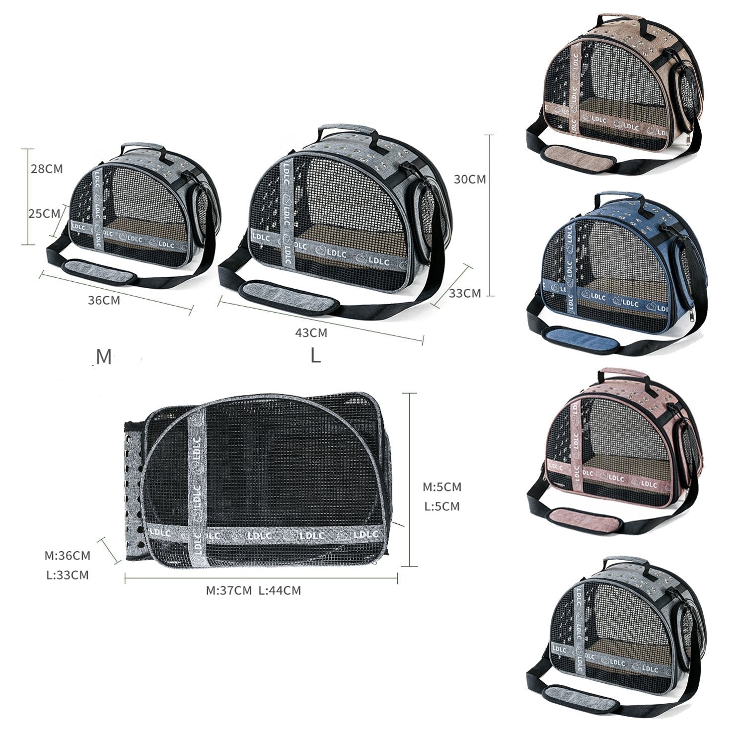 KFX-5190333 One Shoulder Portable Cat Travel Bag with Waterproof Oxford Cloth