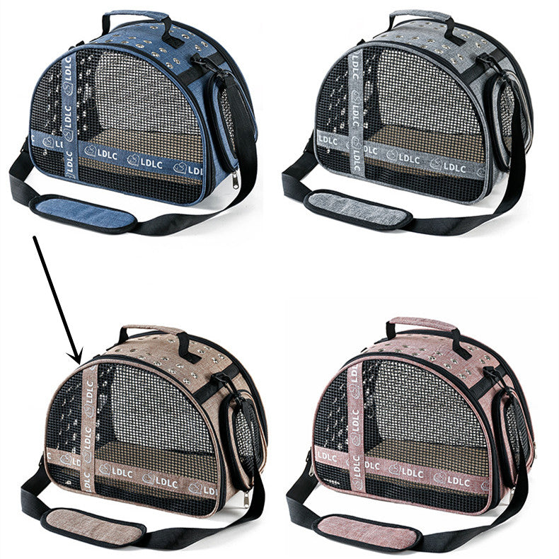KFX-5190333 One Shoulder Portable Cat Travel Bag with Waterproof Oxford Cloth