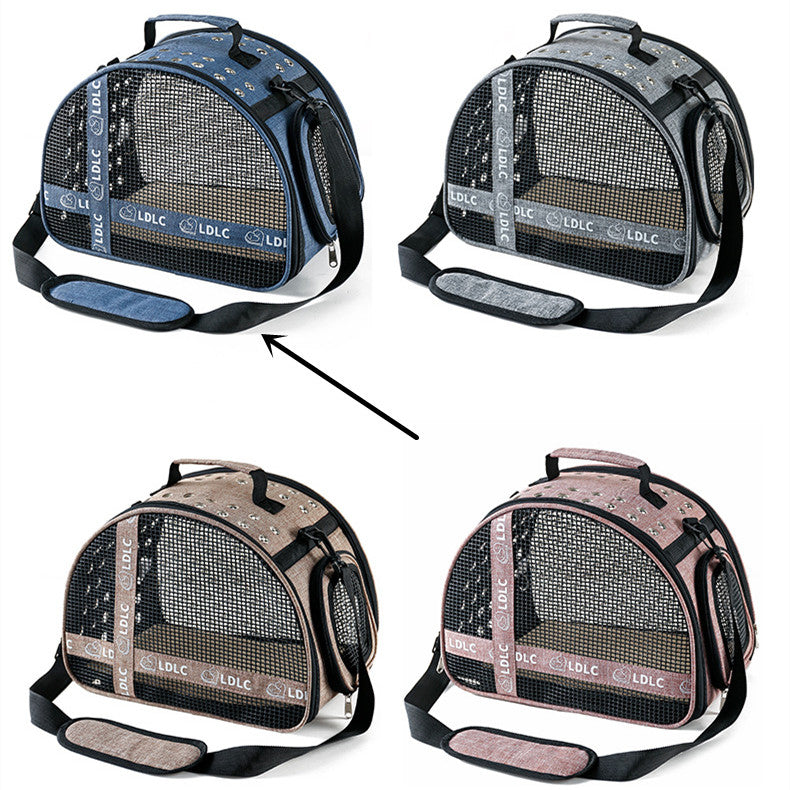 KFX-5190333 One Shoulder Portable Cat Travel Bag with Waterproof Oxford Cloth