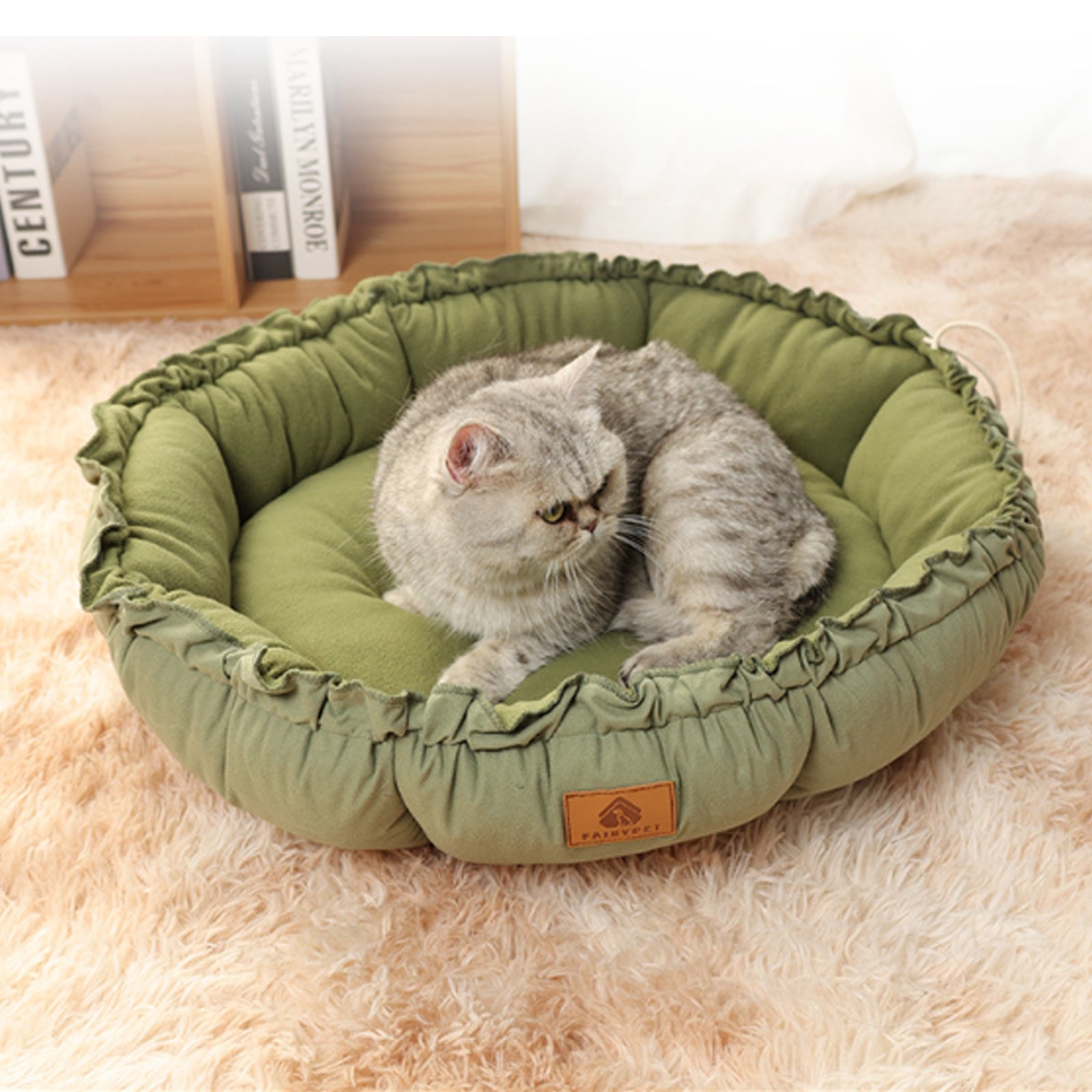KFX-5191357 Reversible Donut Cat Bed for Indoor Cats – Versatile Dual-Use Design for Puppies and Kittens