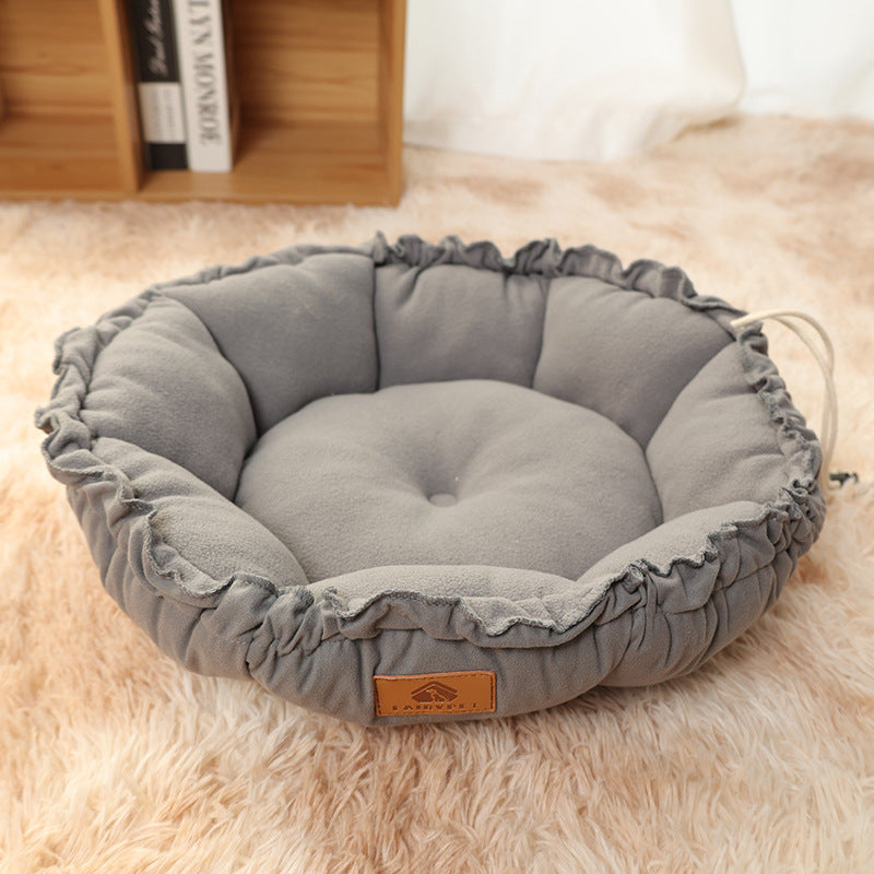 KFX-5191357 Reversible Donut Cat Bed for Indoor Cats – Versatile Dual-Use Design for Puppies and Kittens