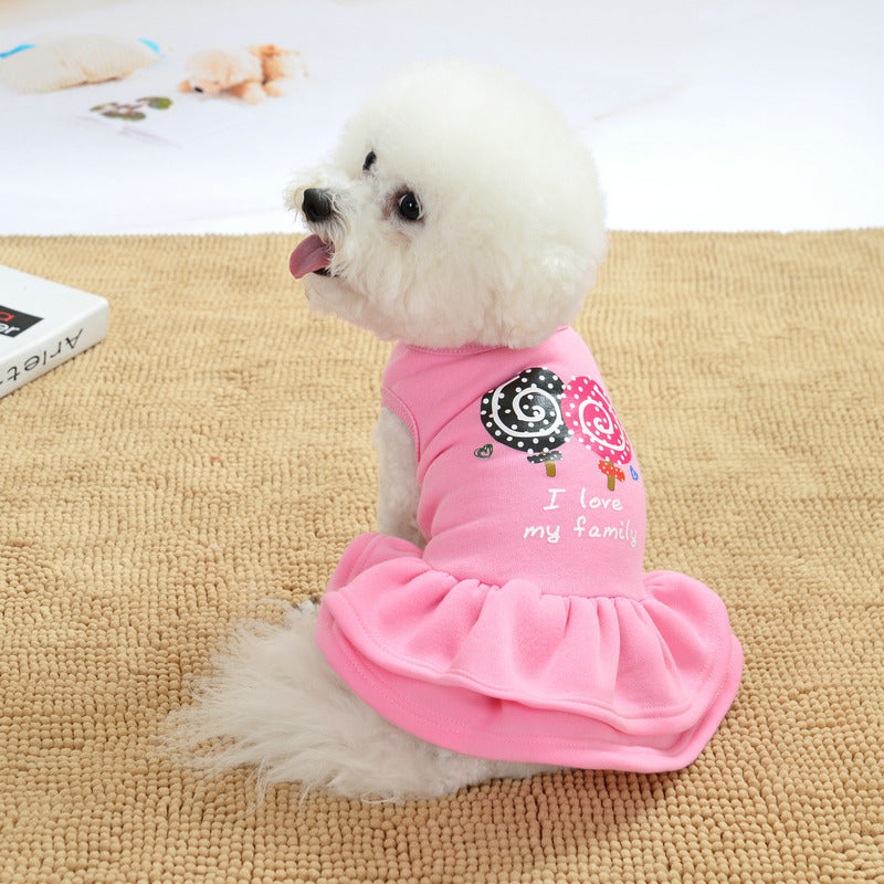 KFX-5192253 Casual Fleece Dog Dress in Princess Teddy Style for All Genders