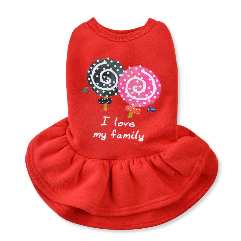 KFX-5192253 Casual Fleece Dog Dress in Princess Teddy Style for All Genders