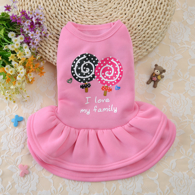 KFX-5192253 Casual Fleece Dog Dress in Princess Teddy Style for All Genders