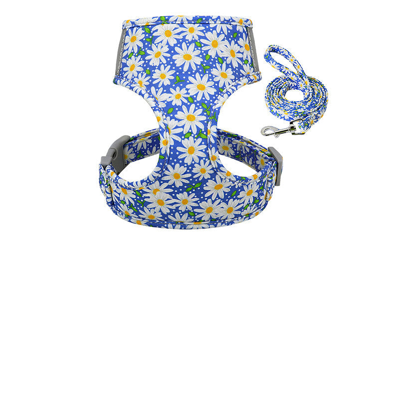 KFX-5193149 Adjustable Cloth Collar and Chest Strap for Pets - S/M/L Sizes Available