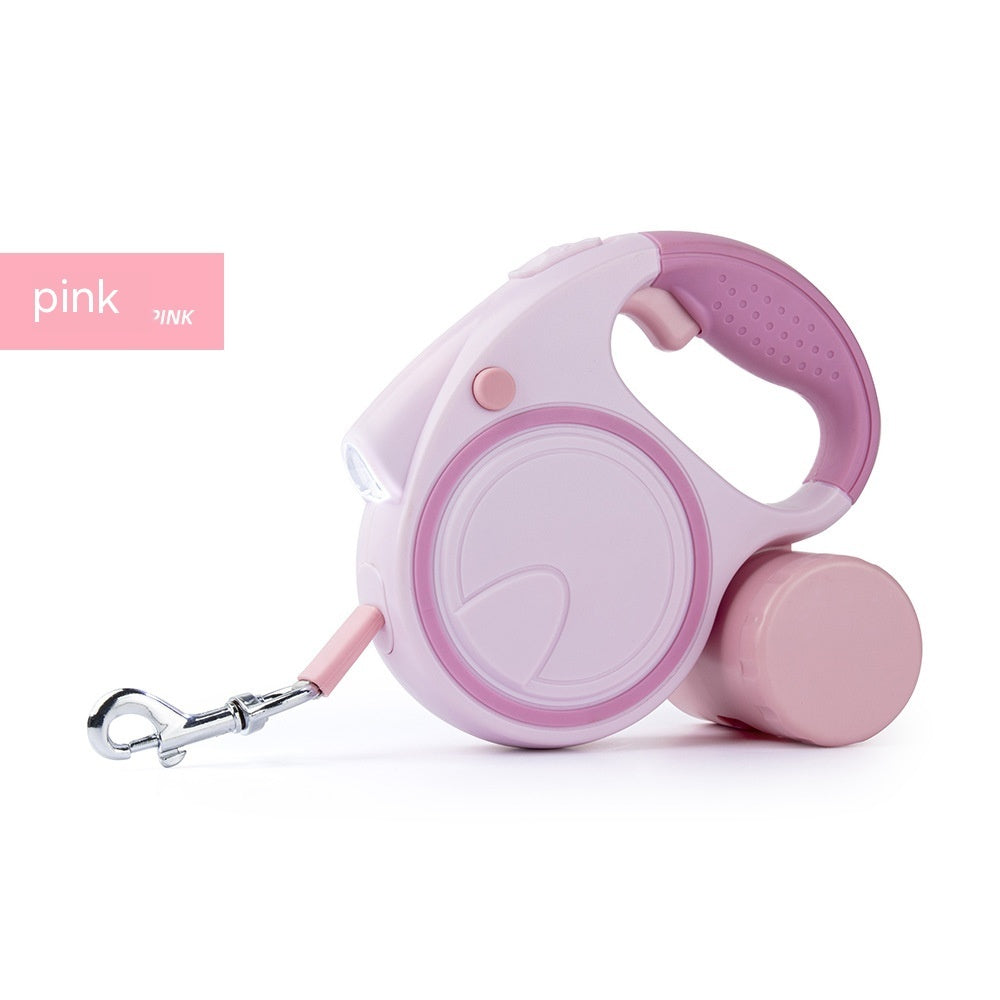 KFX-5193661 Automatic Retractable Pet Leash with Flashlight - Available in Multiple Colors
