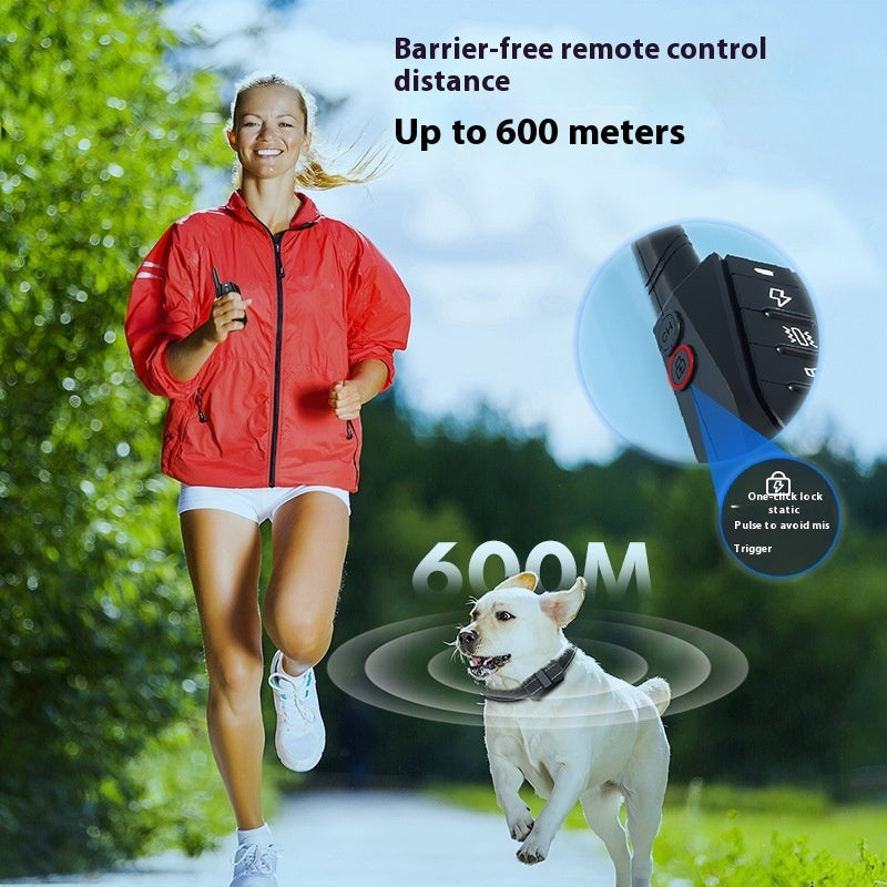 KFX-5194685 Smart Dog Trainer with Bark Stop Device, Reflective Webbing, and Charging Cable - Black, ABS Material