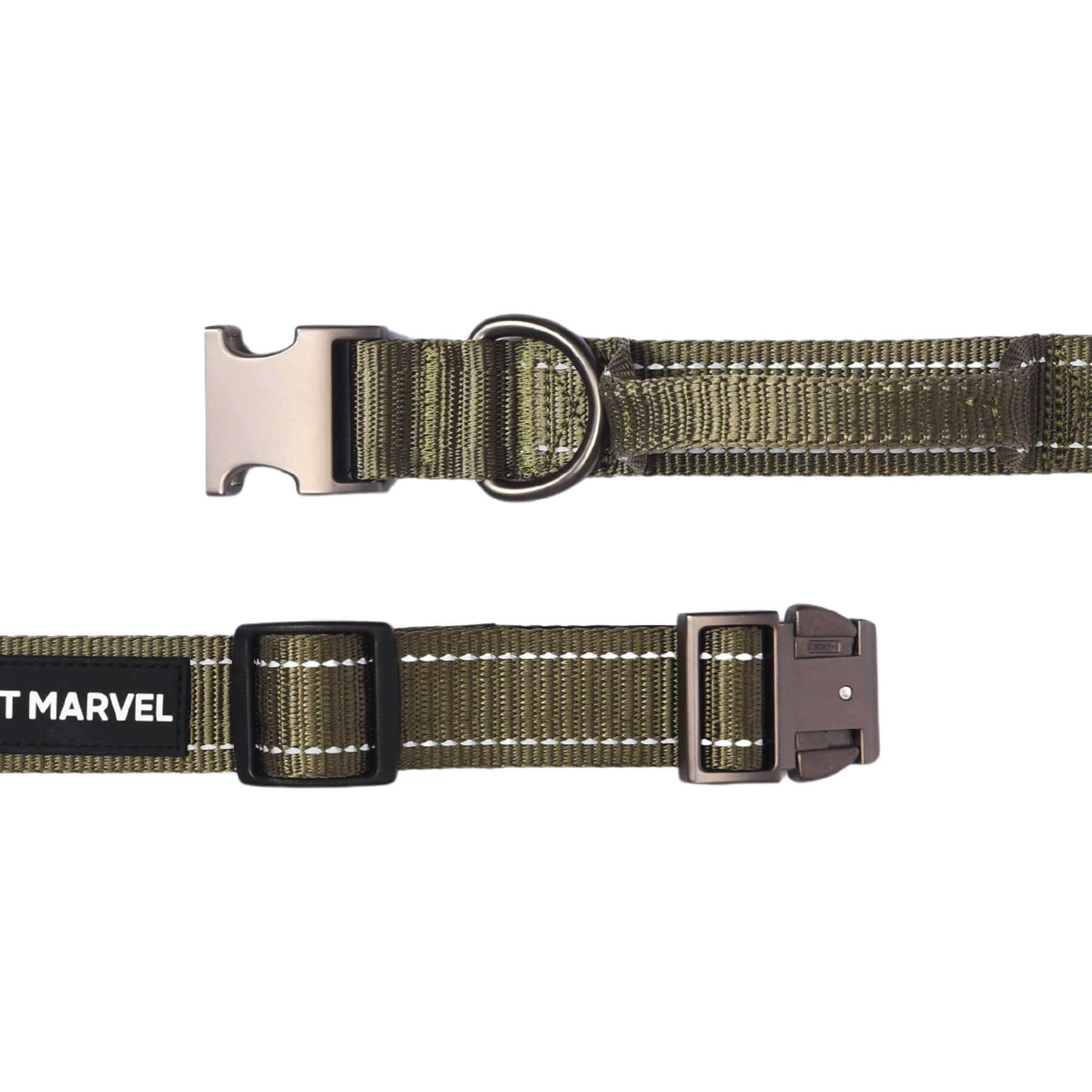 KFX-5195325 Tactical Dog Collar with Handle, Padded Interior and Dual Buckle for Comfort and Control
