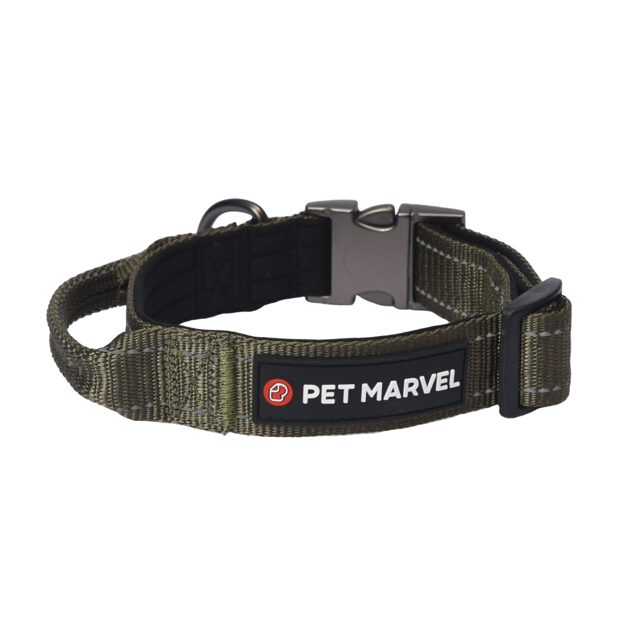 KFX-5195325 Tactical Dog Collar with Handle, Padded Interior and Dual Buckle for Comfort and Control