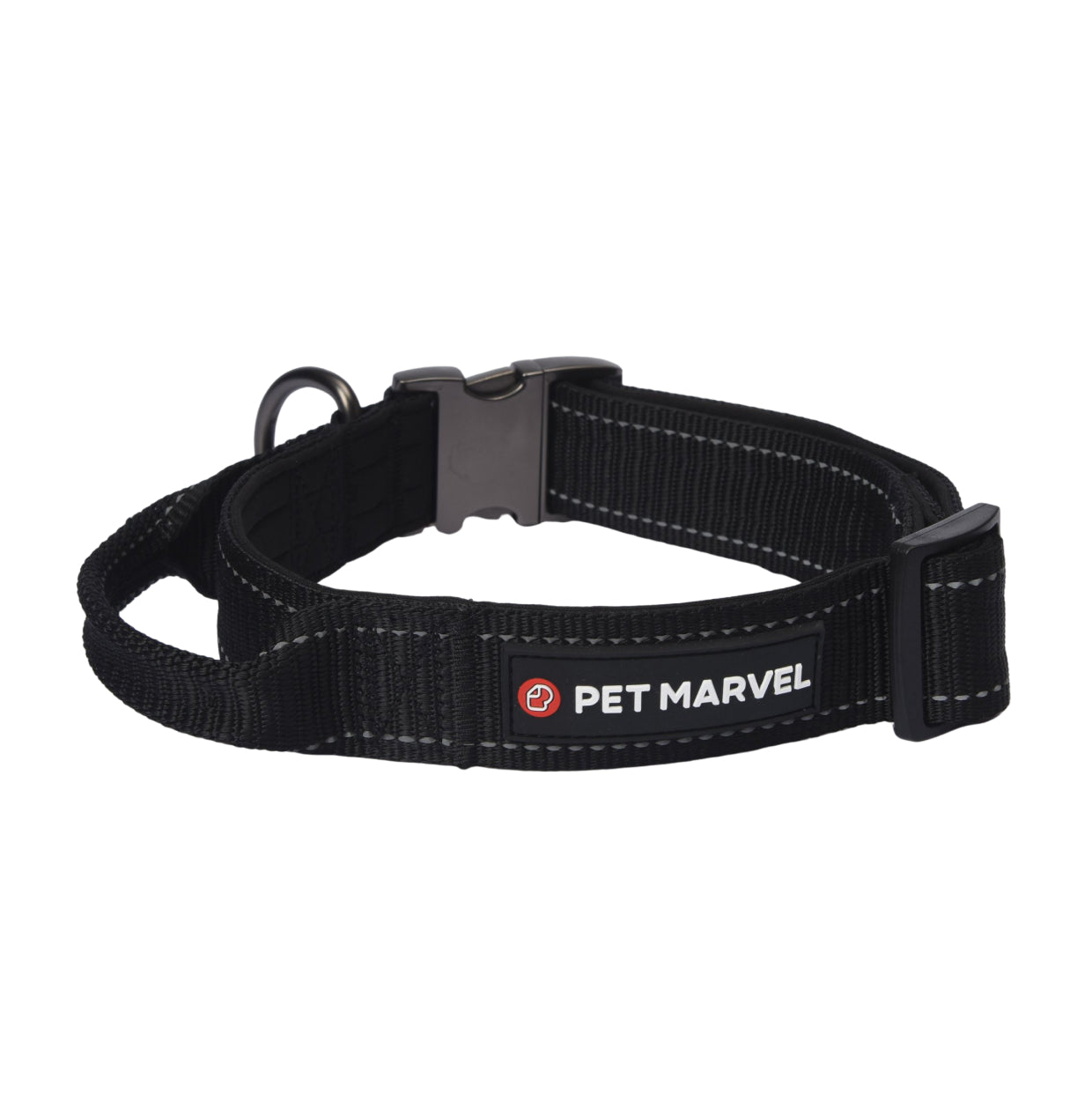 KFX-5195325 Tactical Dog Collar with Handle, Padded Interior and Dual Buckle for Comfort and Control