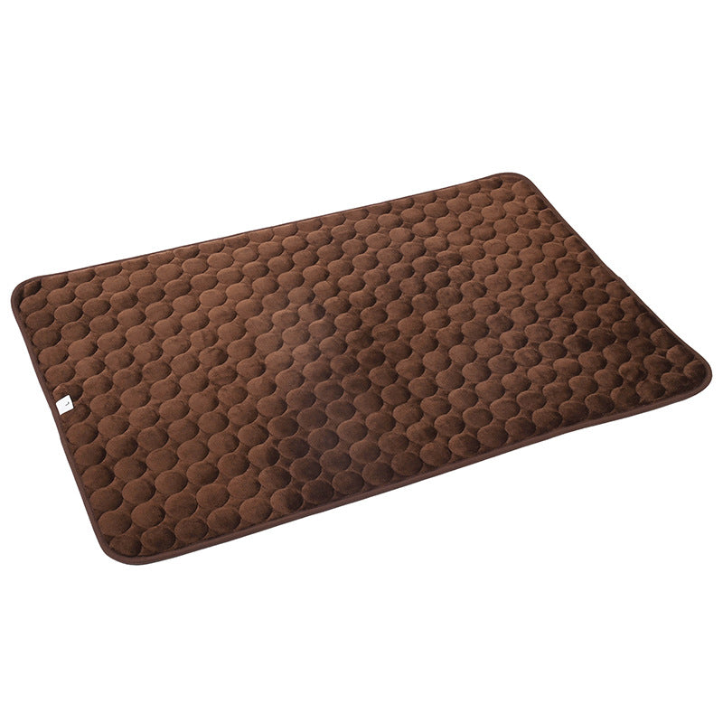 KFX-5195709 Reversible Thermal Dog Bed in Brown, Dark Gray, and Pink - Available in Sizes S and L