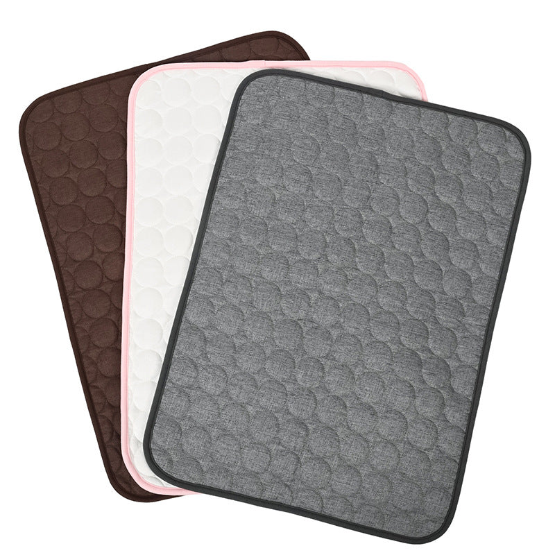 KFX-5195709 Reversible Thermal Dog Bed in Brown, Dark Gray, and Pink - Available in Sizes S and L