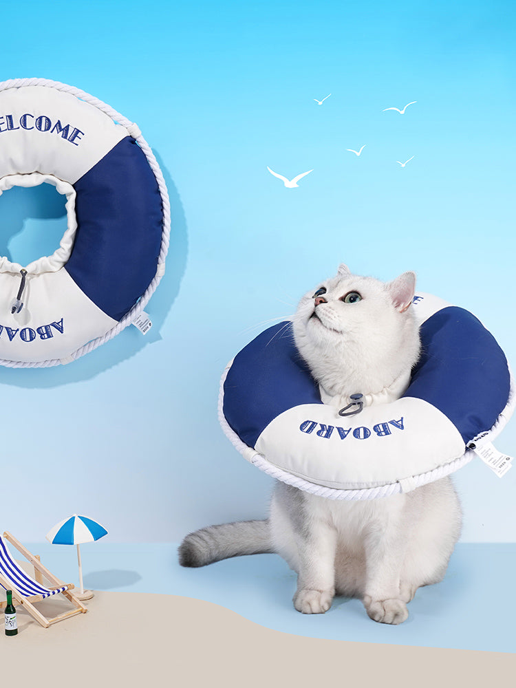 KFX-5195837 Anti-Lick Recovery Collar for Cats and Dogs - Soft Twill + PP Cotton, Multiple Sizes Available