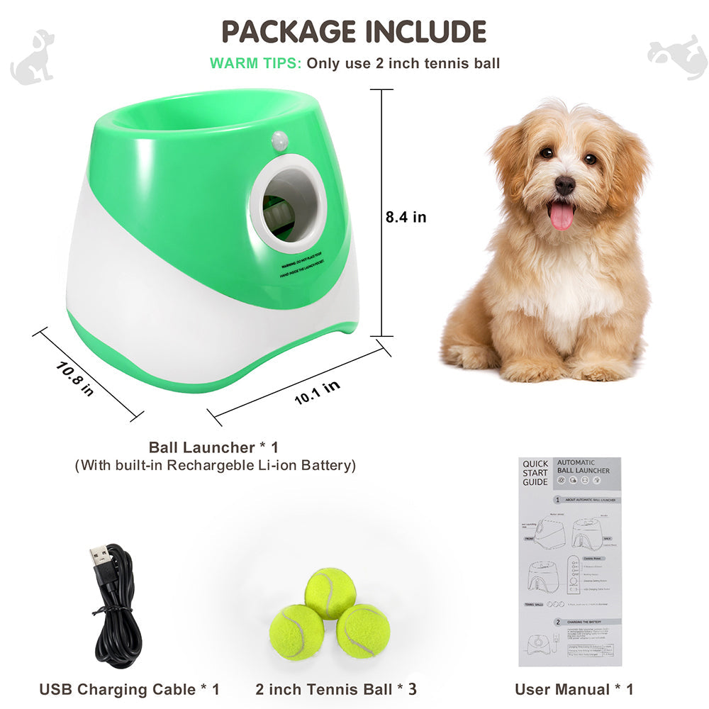 KFX-5197117 Automatic Ball Launcher for Dogs - Adjustable Distance Outdoor Fetch Toy