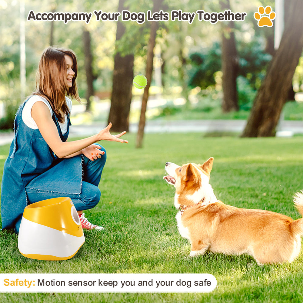 KFX-5197117 Automatic Ball Launcher for Dogs - Adjustable Distance Outdoor Fetch Toy