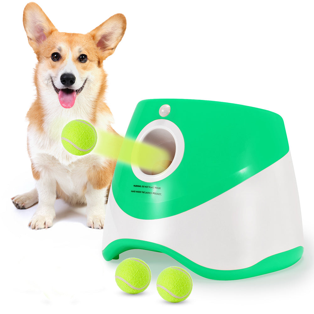 KFX-5197117 Automatic Ball Launcher for Dogs - Adjustable Distance Outdoor Fetch Toy