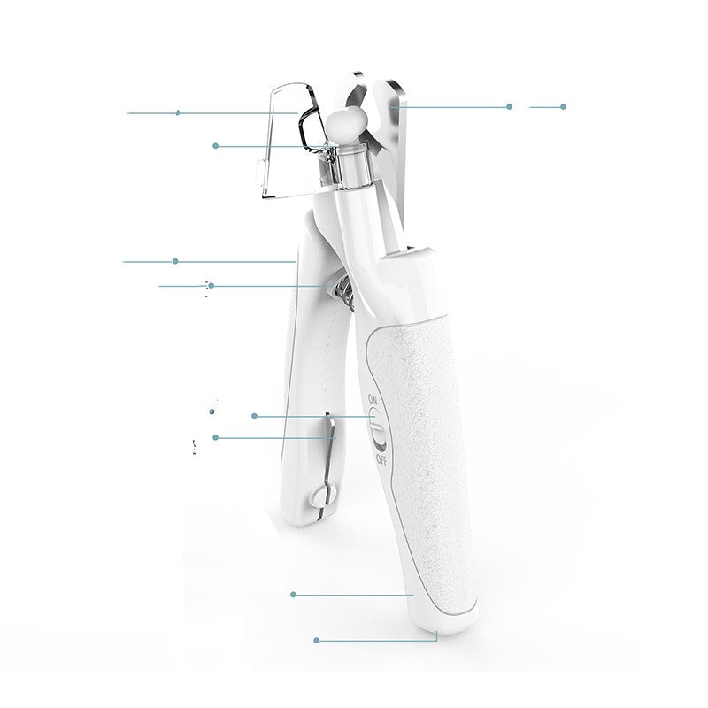 KFX-5197629 Rechargeable LED Pet Nail Clippers with Nail Collector and Retractable File