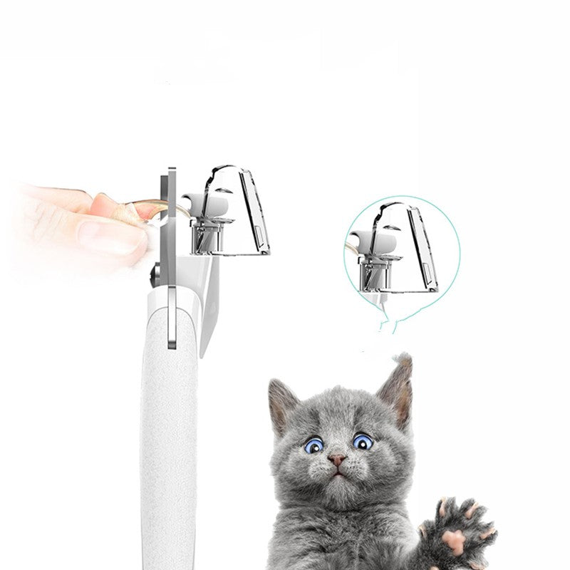 KFX-5197629 Rechargeable LED Pet Nail Clippers with Nail Collector and Retractable File