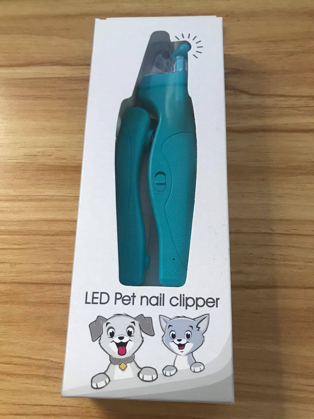 KFX-5197629 Rechargeable LED Pet Nail Clippers with Nail Collector and Retractable File