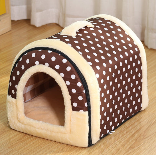 KFX-5197885 Portable Removable and Washable Dual-Purpose Pet Nest with Handle and Anti-Slip Design