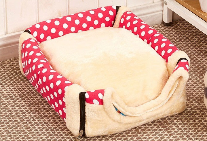KFX-5197885 Portable Removable and Washable Dual-Purpose Pet Nest with Handle and Anti-Slip Design