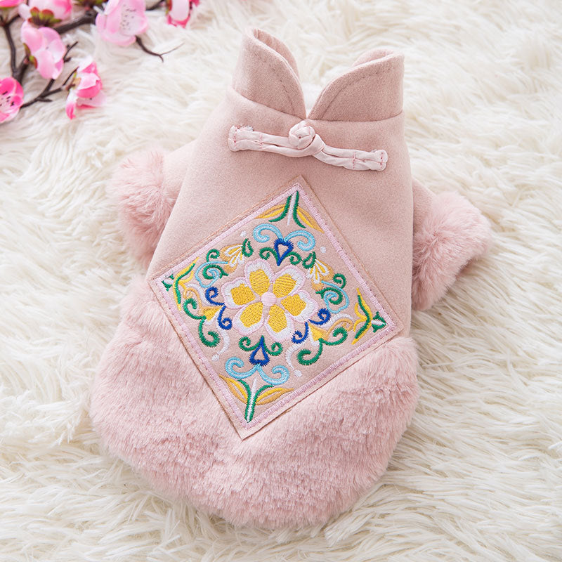 KFX-5198397 Festive Lamb Wool Tang Suit for Pets – Warmth for Every Occasion