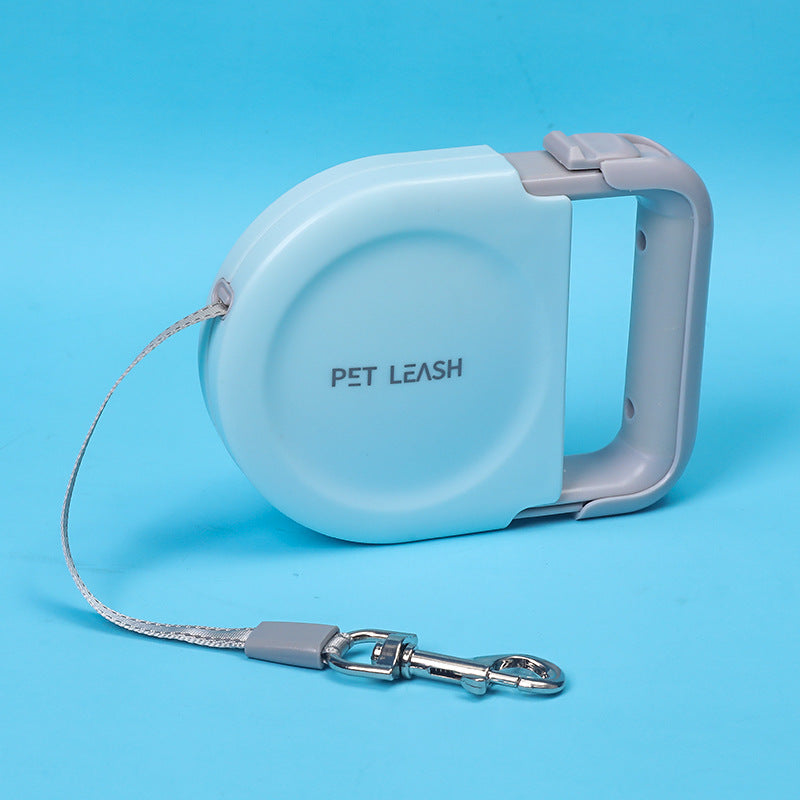 KFX-5199421 5m Retractable Pet Leash with ABS Handle - Scalable, Available in Blue, White, Green, Pink