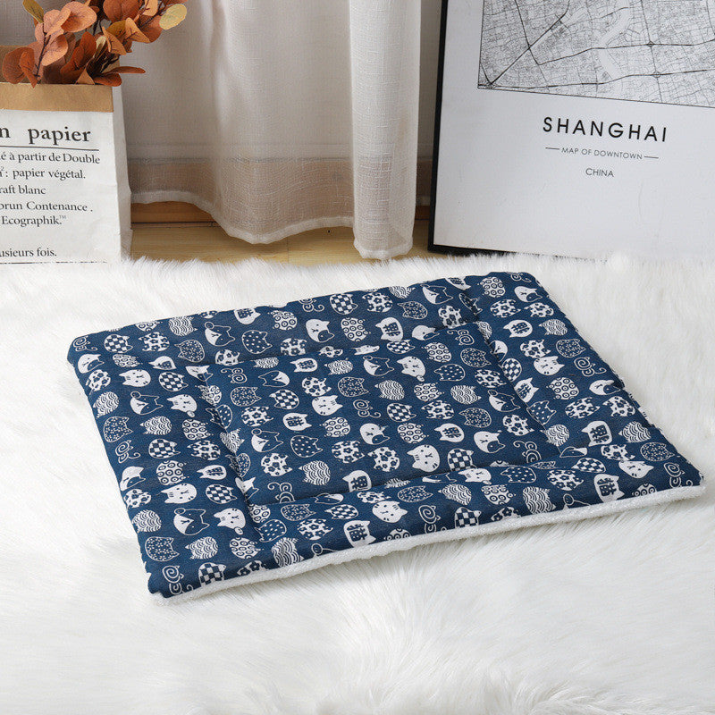 KFX-5201469 Thick Cotton and Linen Lamb Wool Dog Mattress - Non-Sticky Hair, Easy to Wash, Multiple Sizes Available