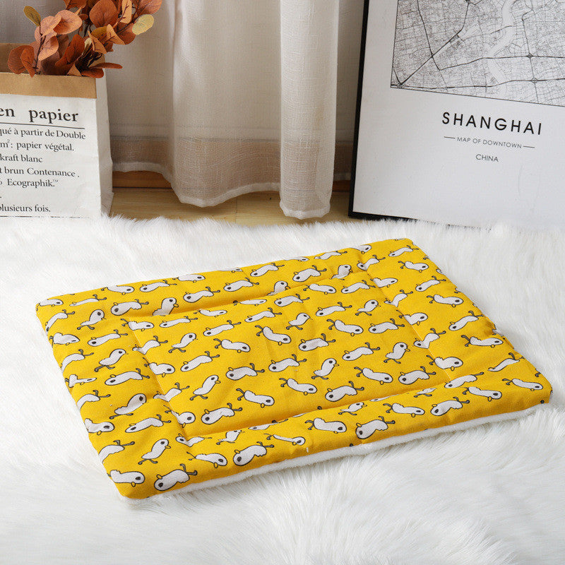 KFX-5201469 Thick Cotton and Linen Lamb Wool Dog Mattress - Non-Sticky Hair, Easy to Wash, Multiple Sizes Available