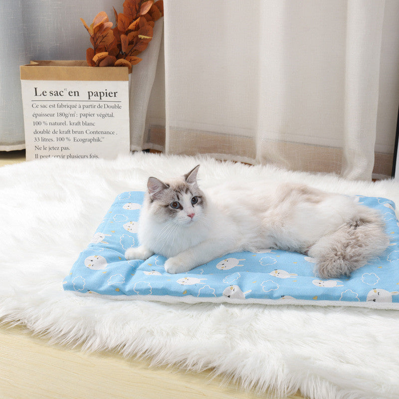 KFX-5201469 Thick Cotton and Linen Lamb Wool Dog Mattress - Non-Sticky Hair, Easy to Wash, Multiple Sizes Available