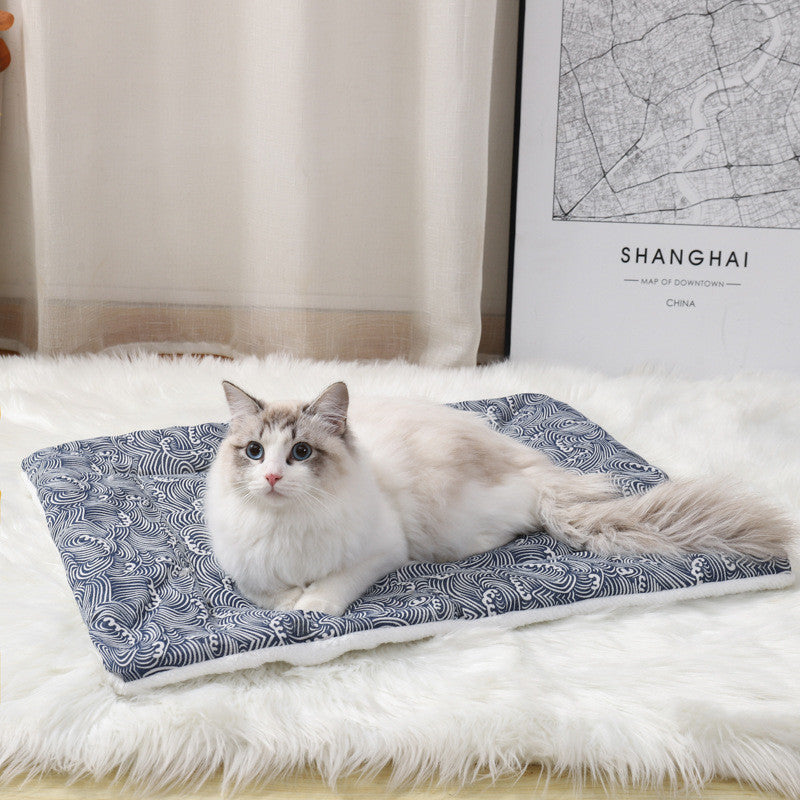 KFX-5201469 Thick Cotton and Linen Lamb Wool Dog Mattress - Non-Sticky Hair, Easy to Wash, Multiple Sizes Available