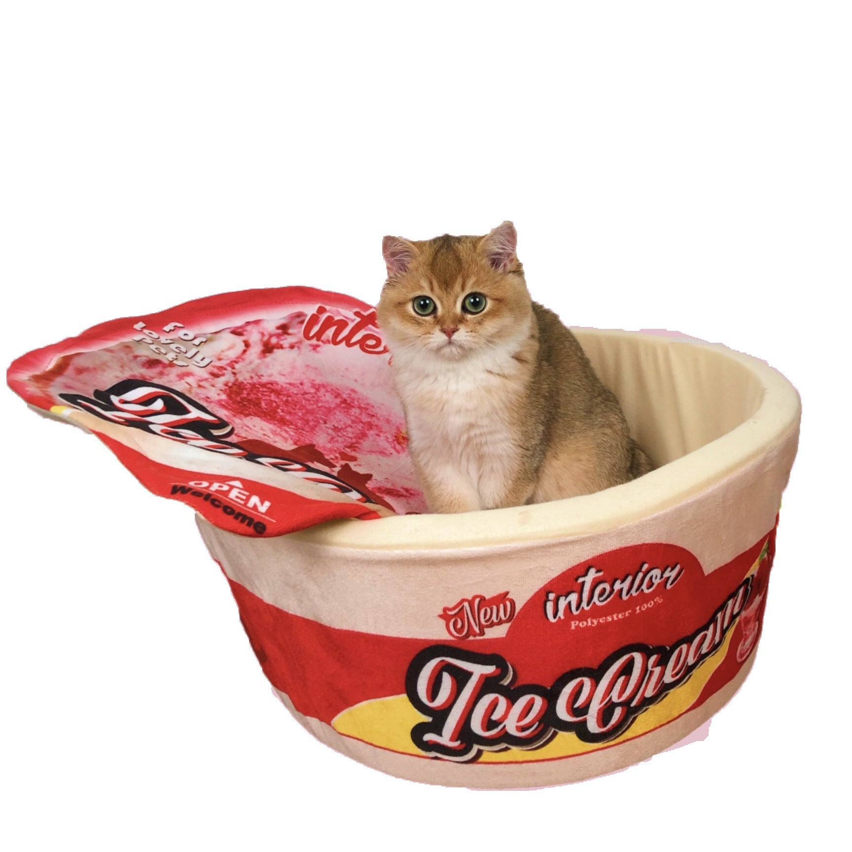 KFX-5203645 Cute Shiba Inu Design Soft Cloth Instant Noodle Dog Bed for Cats and Small Dogs